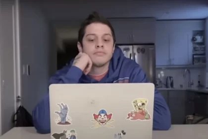 Pete Davidson's music debut [Image source: "Stuck in the House" screengrab]